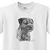 T-Shirt - Border Terrier by Mike Sibley