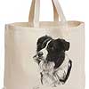 Gussetted Canvas Bag - Border Collie by Mike Sibley