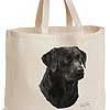 Gussetted Canvas Bag - Black Labrador by Mike Sibley