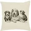 Cushion - Bearded Collie and Pups by Mike Sibley