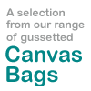 A selection of Gussetted Canvas Bags from C&S Products