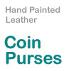 Hand-painted Leather Coin Purses